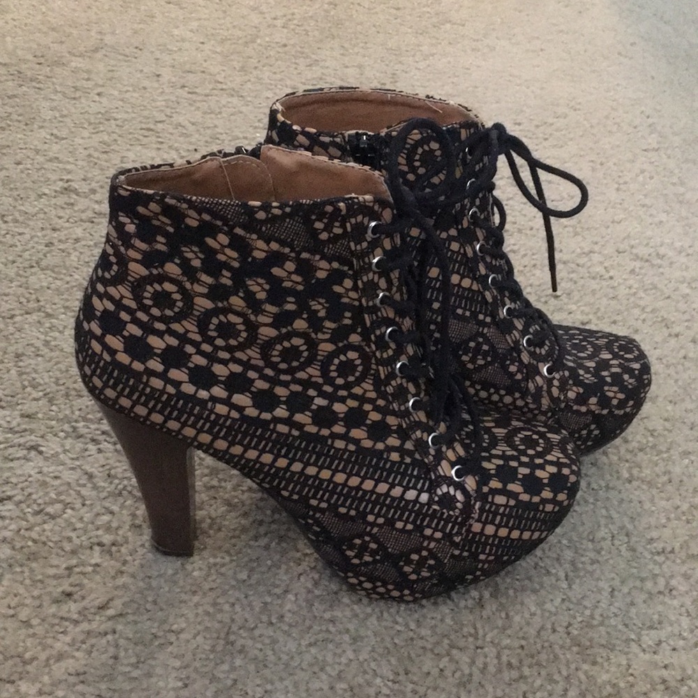 Lace ankle boots